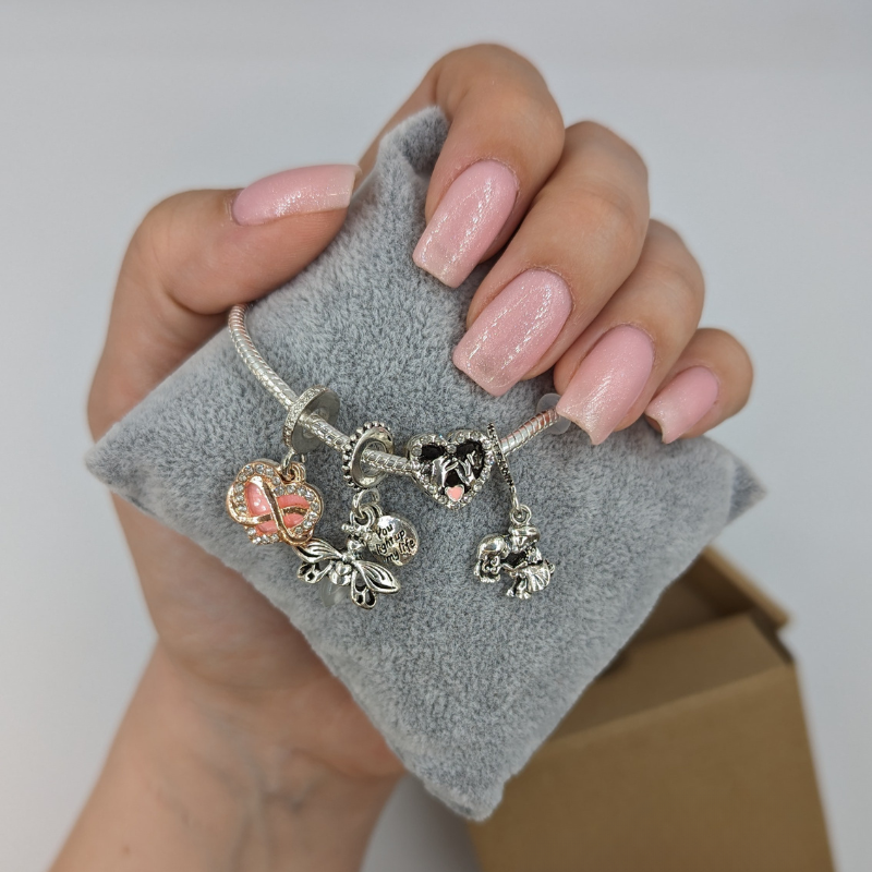 Pulsera de Pandora con 2 Abalorios + 2 DE REGALO