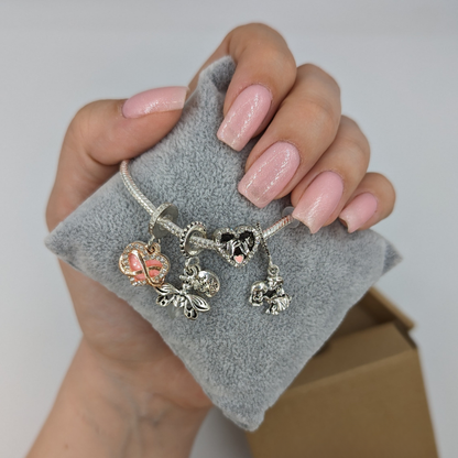 Pulsera de Pandora con 2 Abalorios + 2 DE REGALO